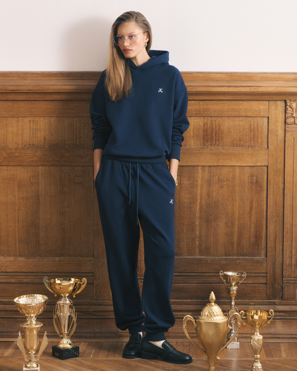Джоггеры Unisex из 100% хлопка, синий