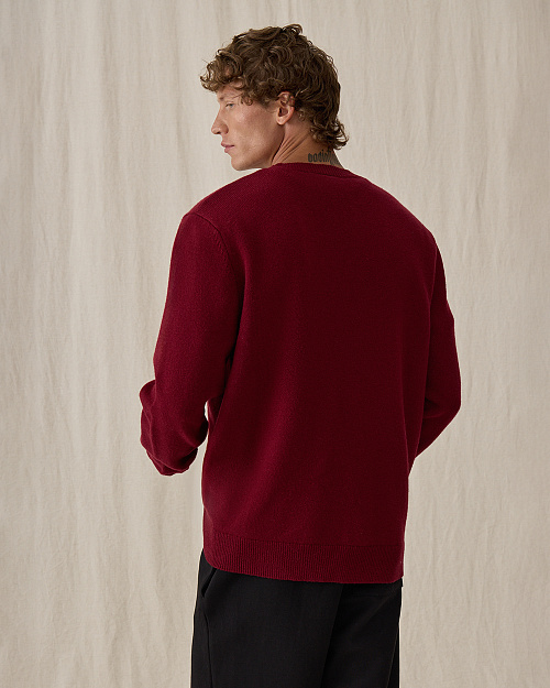 Джемпер из кашемира и шерсти Unisex, бордовый