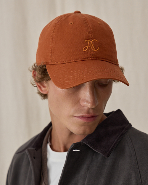 Кепка из 100% хлопка с вышивкой, оранжевый