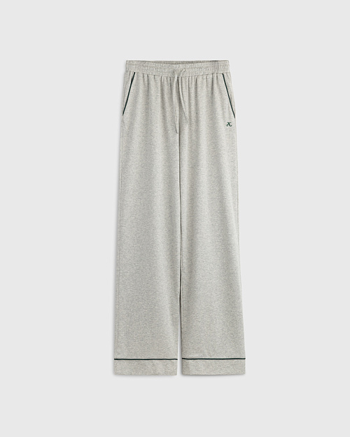 Мужские пижамные брюки с контрастной отделкой, серый