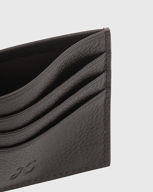 Кардхолдер из кожи, коричневый