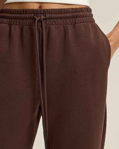 Брюки джоггеры, коричневый шоколадный