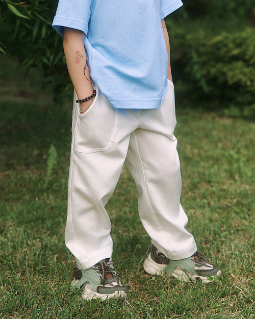 Детские брюки Unisex, белый