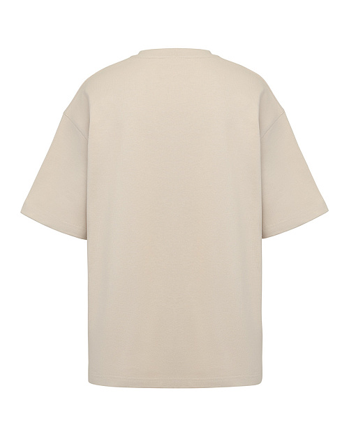 Хлопковая футболка оверсайз Unisex, светло-бежевый