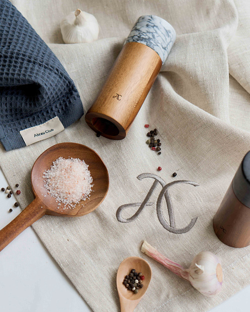 Скатерть из льна, серо-бежевый, 110x220 см