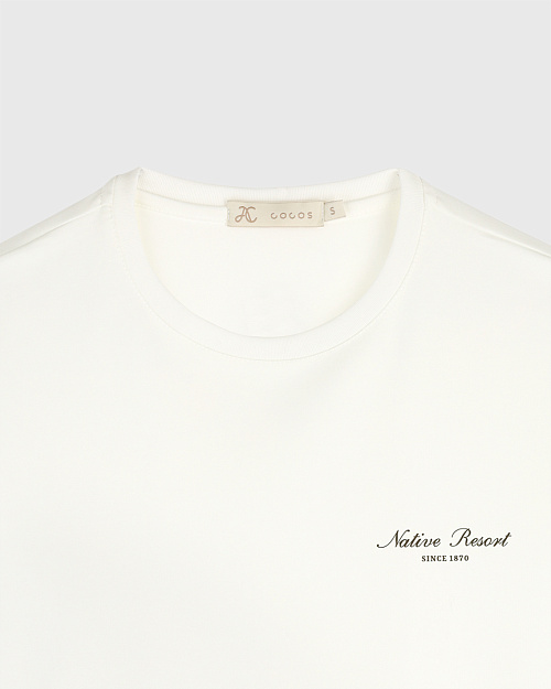 Хлопковая футболка оверсайз Unisex, белый