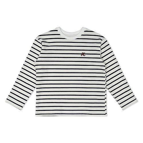 Детский лонгслив в полоску Unisex из хлопка, синий