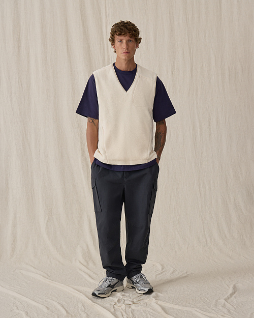 Мужские хлопковые брюки карго, темно-синий