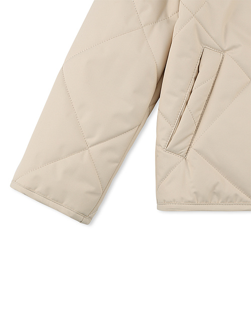 Детская стеганая куртка Unisex из водоотталкивающей ткани, бежевый