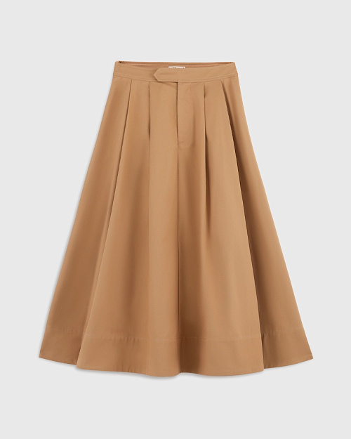 Хлопковая юбка "солнце", карамельный