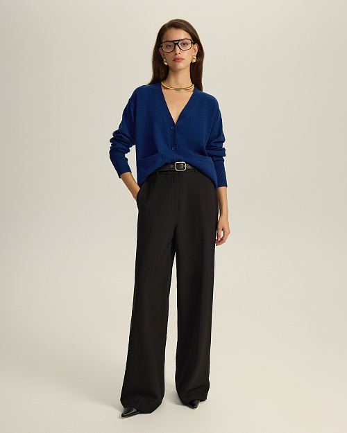 Классические брюки прямого кроя, чёрный