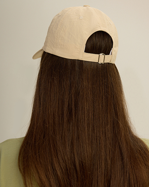 Бейсболка из нейлона, бежевый