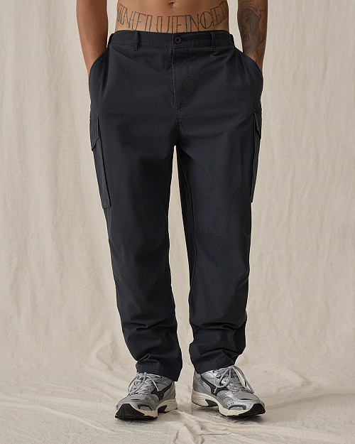 Мужские хлопковые брюки карго, темно-синий