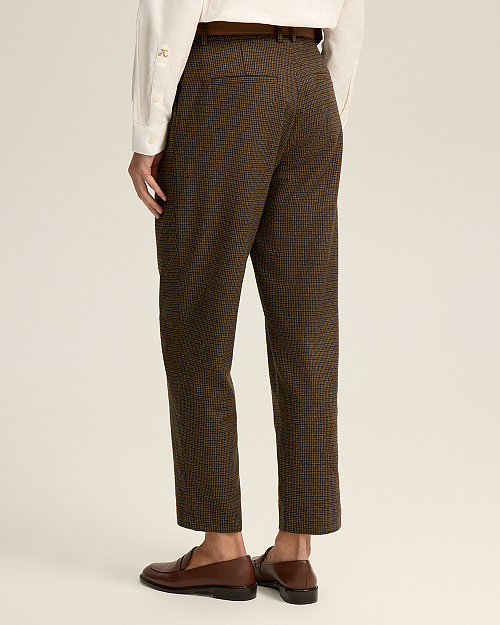 Твидовые брюки, коричневый