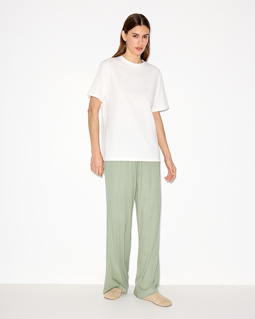 Футболка оверсайз, из хлопка с эластаном, белый