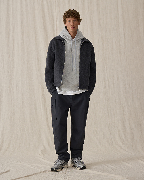 Мужские хлопковые брюки карго, темно-синий