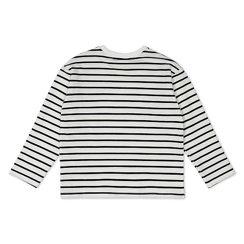 Детский лонгслив в полоску Unisex из хлопка, синий