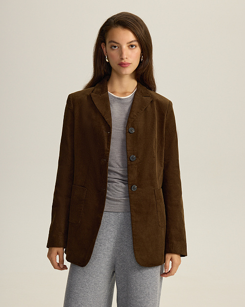 Жакет женский, коричневый