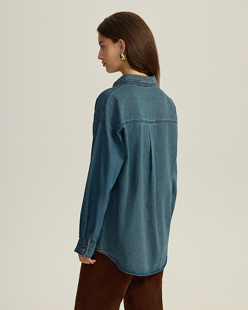 Джинсовая рубашка, синий