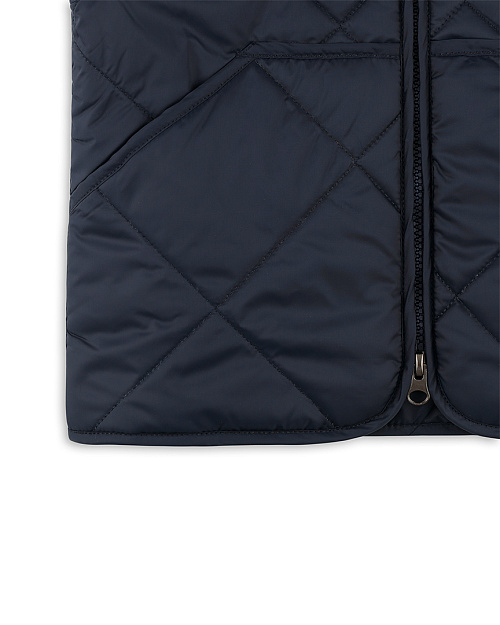 Детский стеганый жилет Unisex на синтепоне из водоотталкивающей ткани, темно-синий