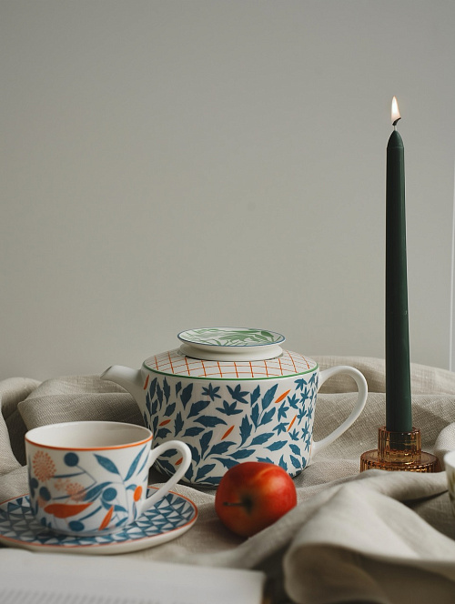 Подсвечник, оранжевый