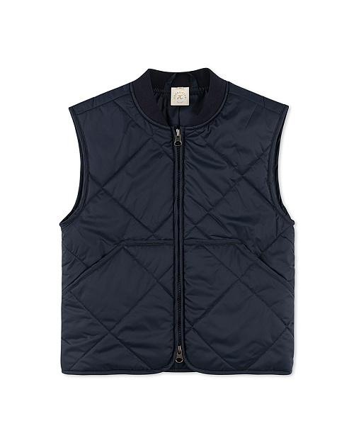 Детский стеганый жилет Unisex на синтепоне из водоотталкивающей ткани, темно-синий