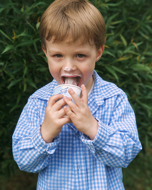 Детская рубашка Unisex в клетку, синий