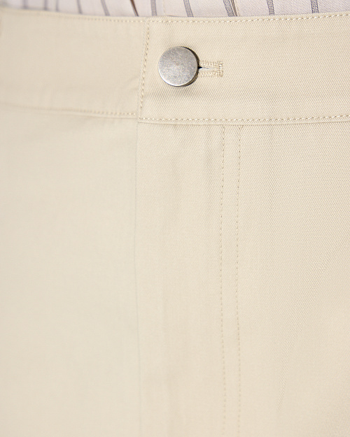 Прямая юбка из хлопкового денима, светло-бежевый