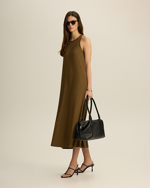 Сумка женская черная, натуральная кожа