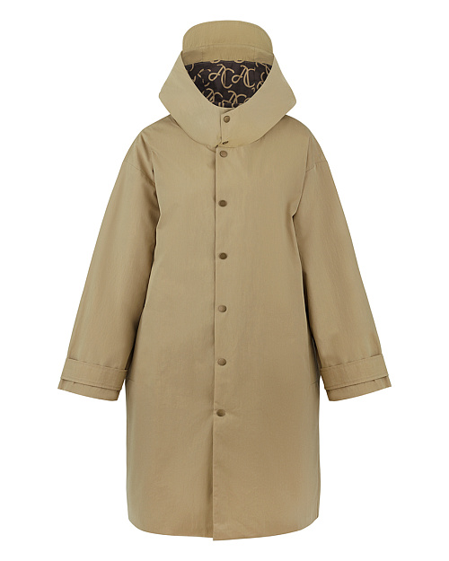 Хлопковый плащ Unisex с капюшоном, с водоотталкивающей пропиткой, бежевый