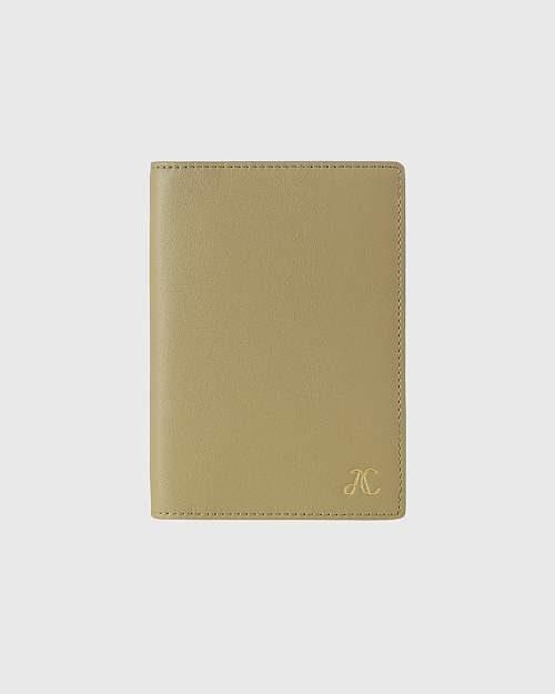 Обложка для паспорта из натуральной кожи, оливковый