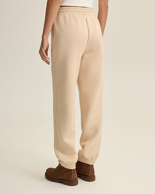 Брюки джоггеры, молочный