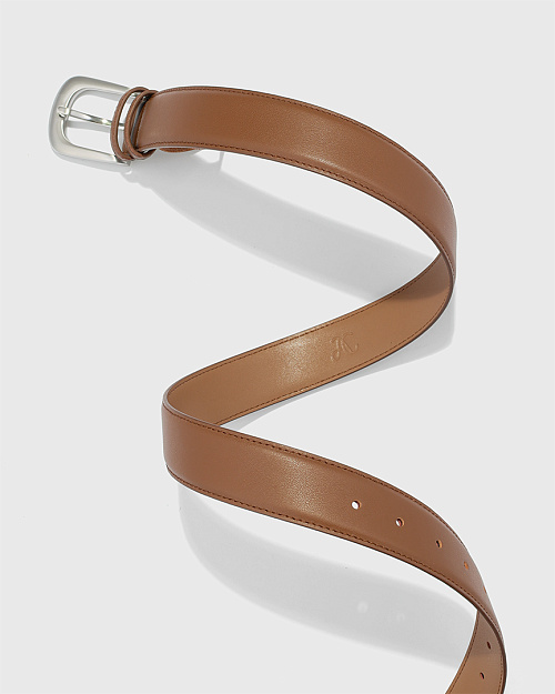 Ремень из натуральной кожи, светло-коричневый