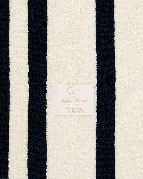 Пляжное полотенце в полоску, молочный