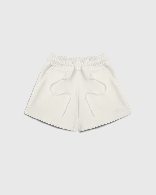 Детские шорты Unisex с вышивкой, белый