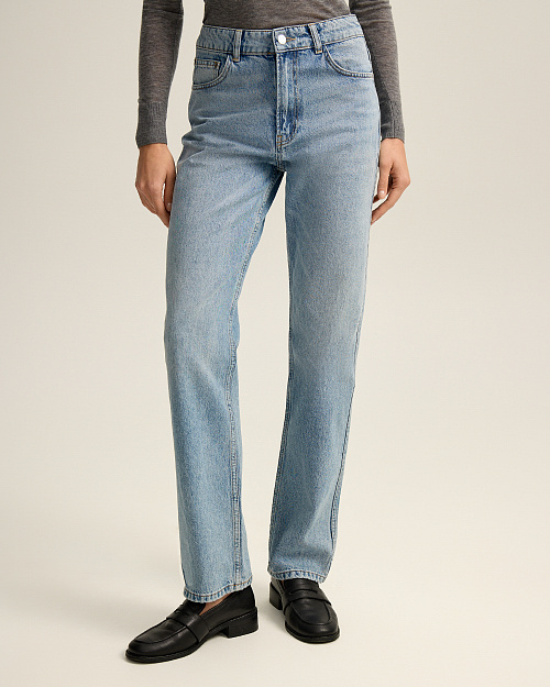 Джинсы прямого кроя Straight, голубой