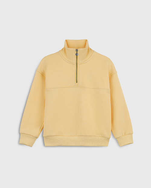 Детский свитшот Unisex с воротом на молнии, лимонный сорбет