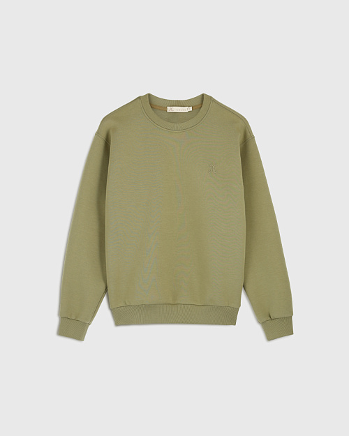 Хлопковый свитшот оверсайз Unisex, матча