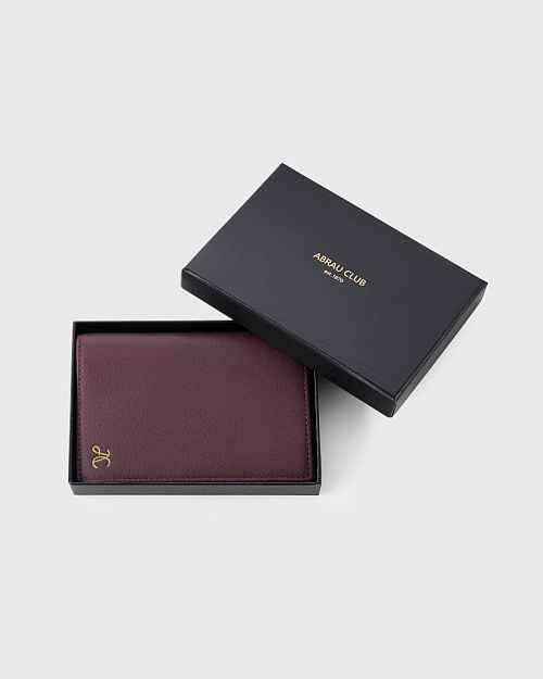 Обложка для паспорта из натуральной кожи, винный