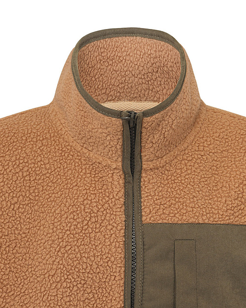 Детский жилет Unisex из флиса с меховым эффектом, светло-коричневый, хаки