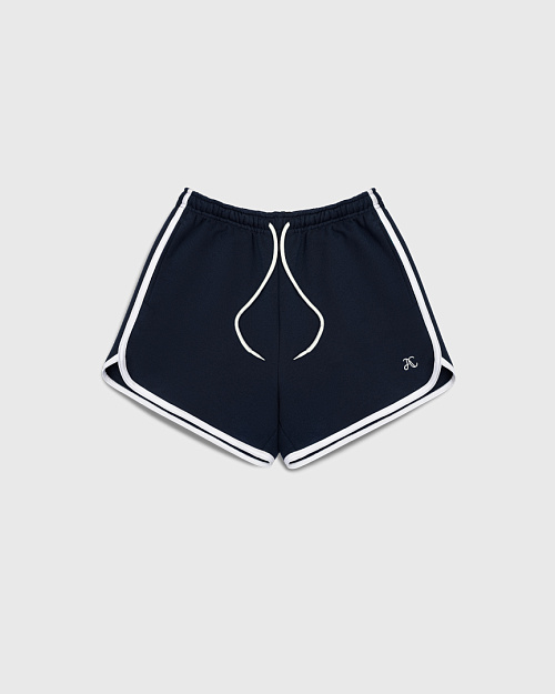 Шорты мини из 100% хлопка, синий