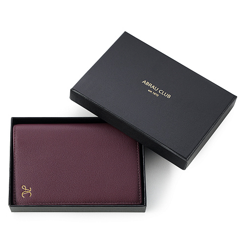 Обложка для паспорта из натуральной кожи, винный