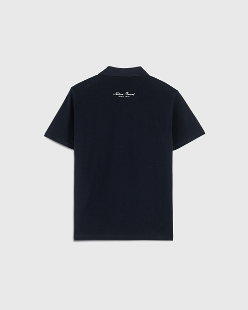 Футболка поло прямого кроя, синий