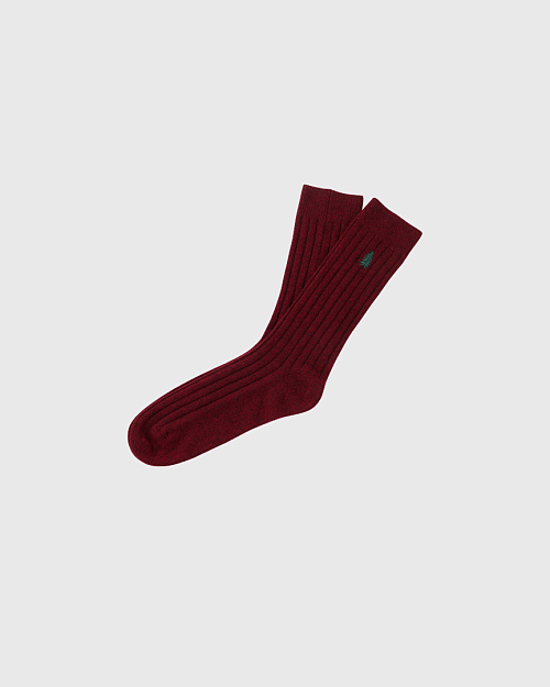 Мужские носки из шерсти с кашемиром, бордовый