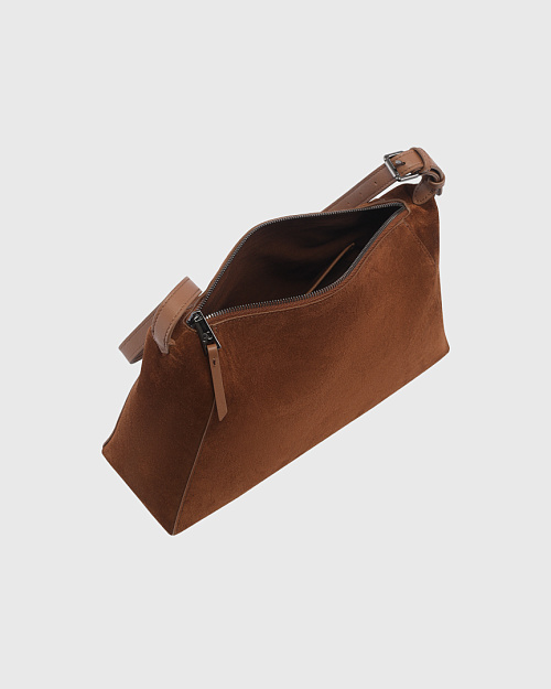 Сумка из натуральной замши, светло-коричневый