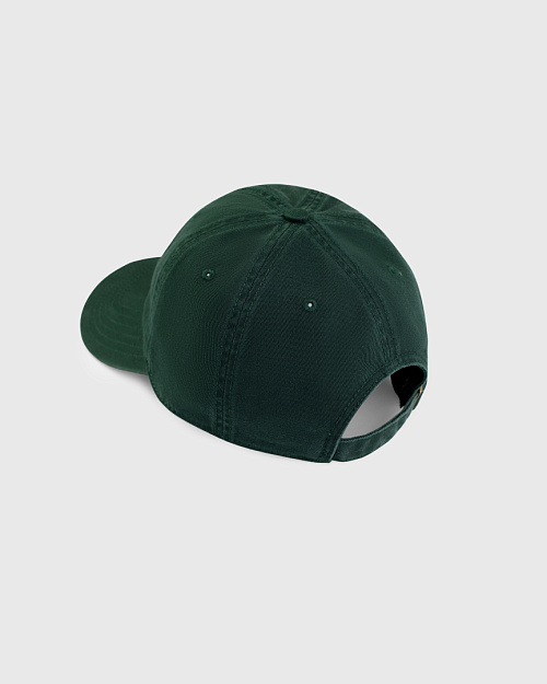 Кепка бейсболка с вышивкой, из хлопка, зеленый