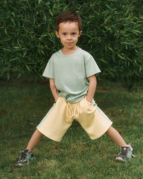 Детская футболка Unisex с принтом, мятный