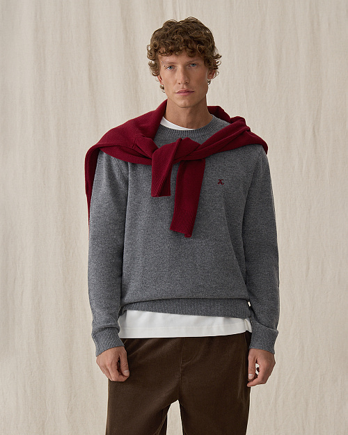 Джемпер Unisex из кашемира и шерсти, серый меланж