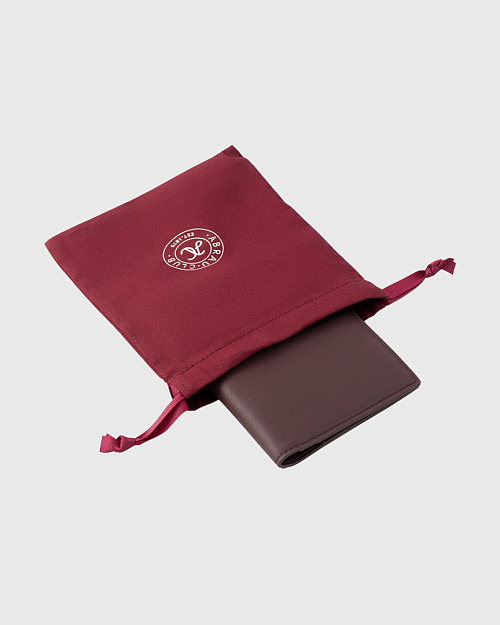 Кожаная обложка для паспорта, бордовый