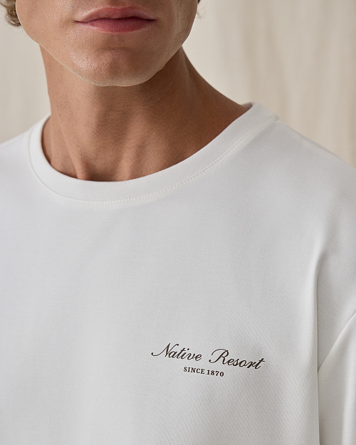 Хлопковая футболка оверсайз Unisex, белый